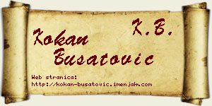 Kokan Bušatović vizit kartica